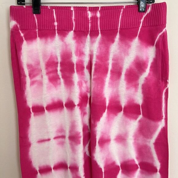NWT GENERATION LOVE Anna Tie Dye Knit Jogger In Pink & White Size S - Picture 3 of 12